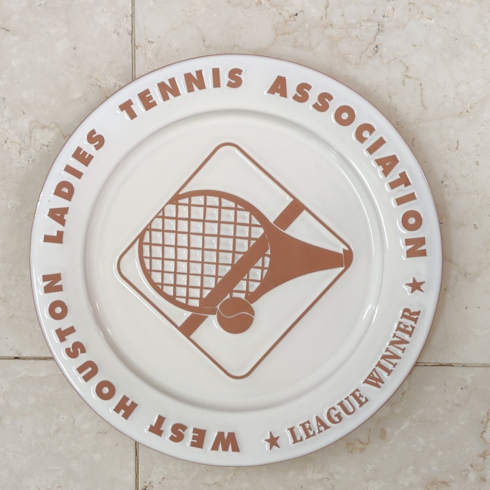 Frankoma Houston Ladies Tennis Association League Winner Ceramic Plate 🎾🎾